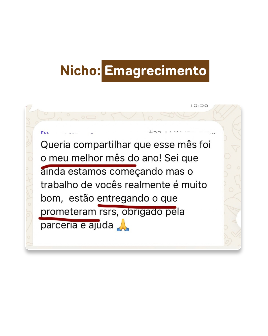 Depoimento real de cliente sobre o melhor mês do ano